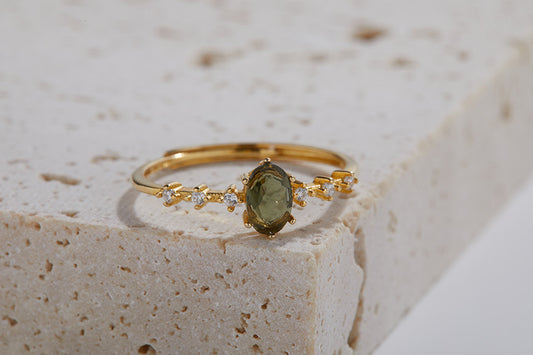 S925 Sterling Silver Natural Aquamarine Ring