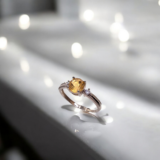 S925 Silver Citrine Ring SKU-2311LLJ50R10140