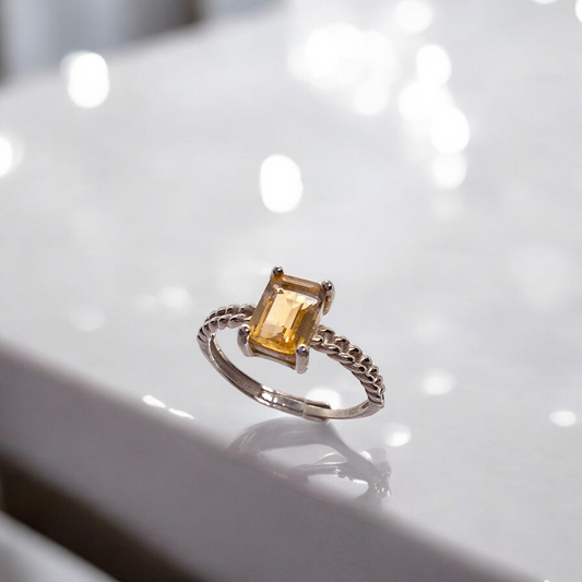S925 Silver Citrine Ring SKU-2311XMJ38R8341