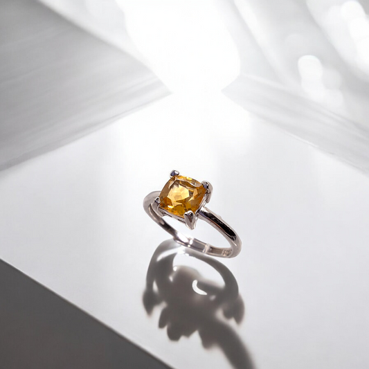 S925 Silver Citrine Ring SKU-2311XMJ40R8340