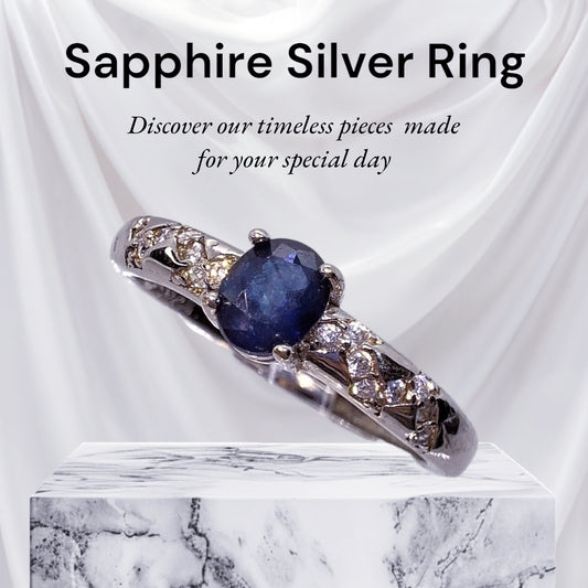 S925 Silver Sapphire Ring SKU-2312DFZ75R14050