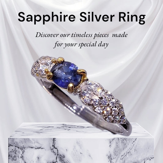 S925 Silver Sapphire Ring SKU-2312SYJ41R8206