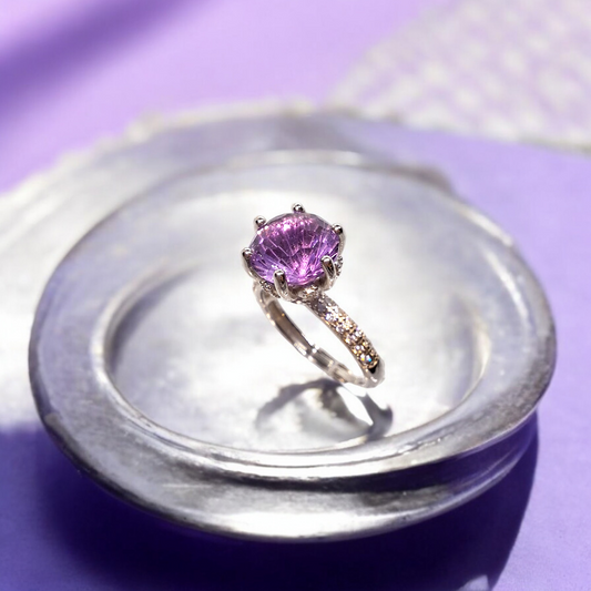 Ancient S925 Silver Amethyst Ring SKU-2310XMJ68R13333