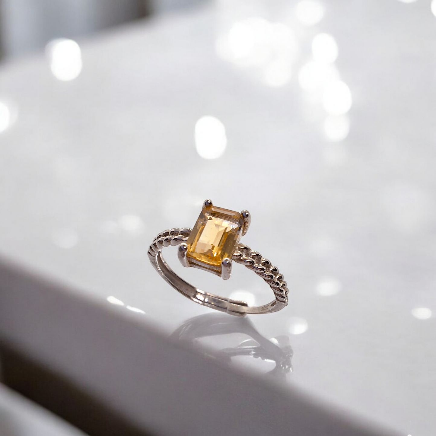 S925 Silver Citrine Ring SKU-2311XMJ38R8341