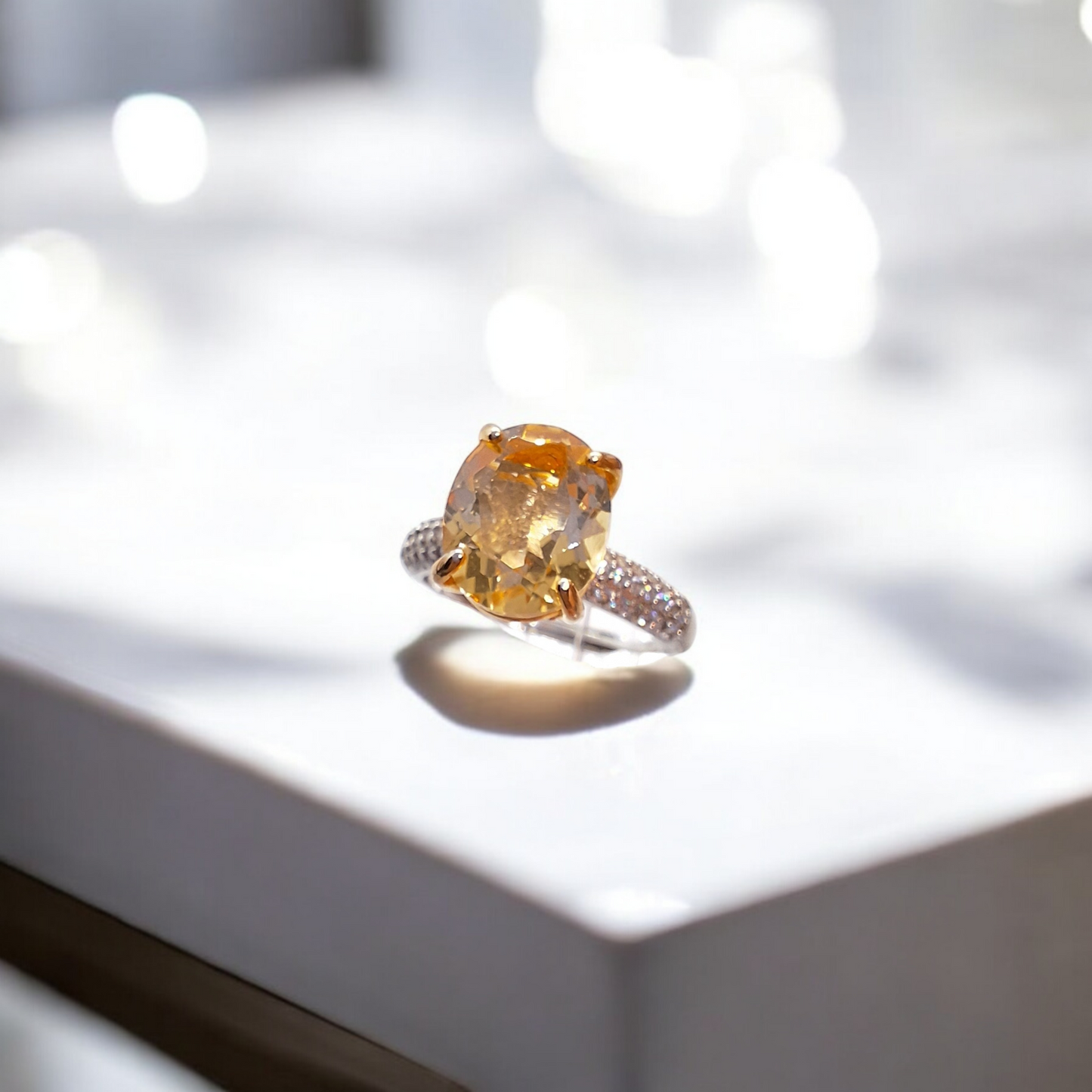 S925 Silver Citrine Ring SKU-2311XMJ68R13342