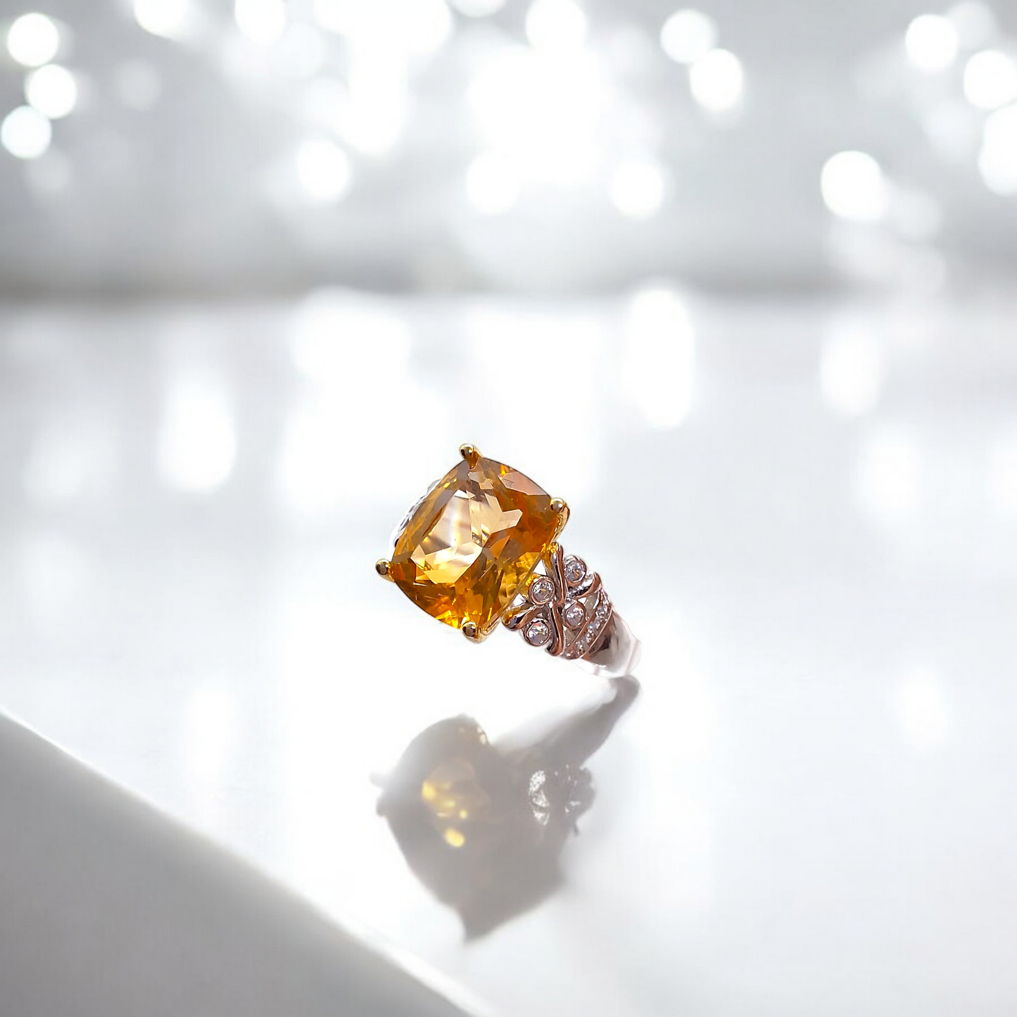 S925 Silver Citrine Ring SKU-2312DFZ85R16042